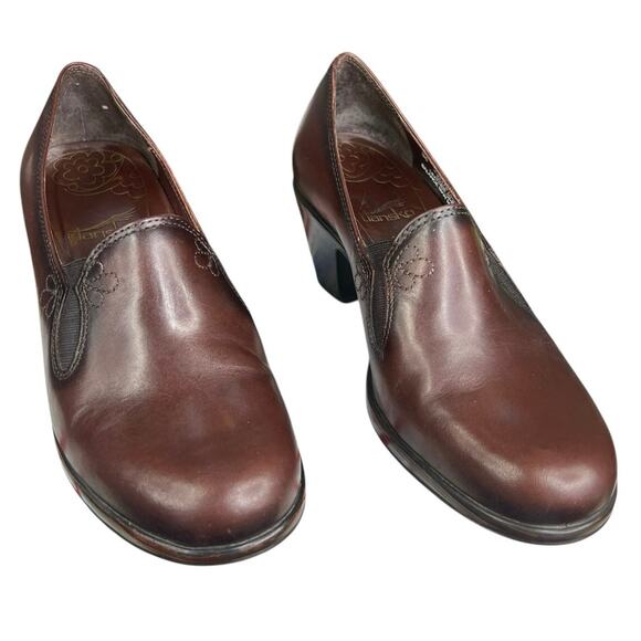 Dansko Women’s Beth Brown Leather Slip On Clog Heels Size 36 US 5.5/6 - Picture 5 of 11